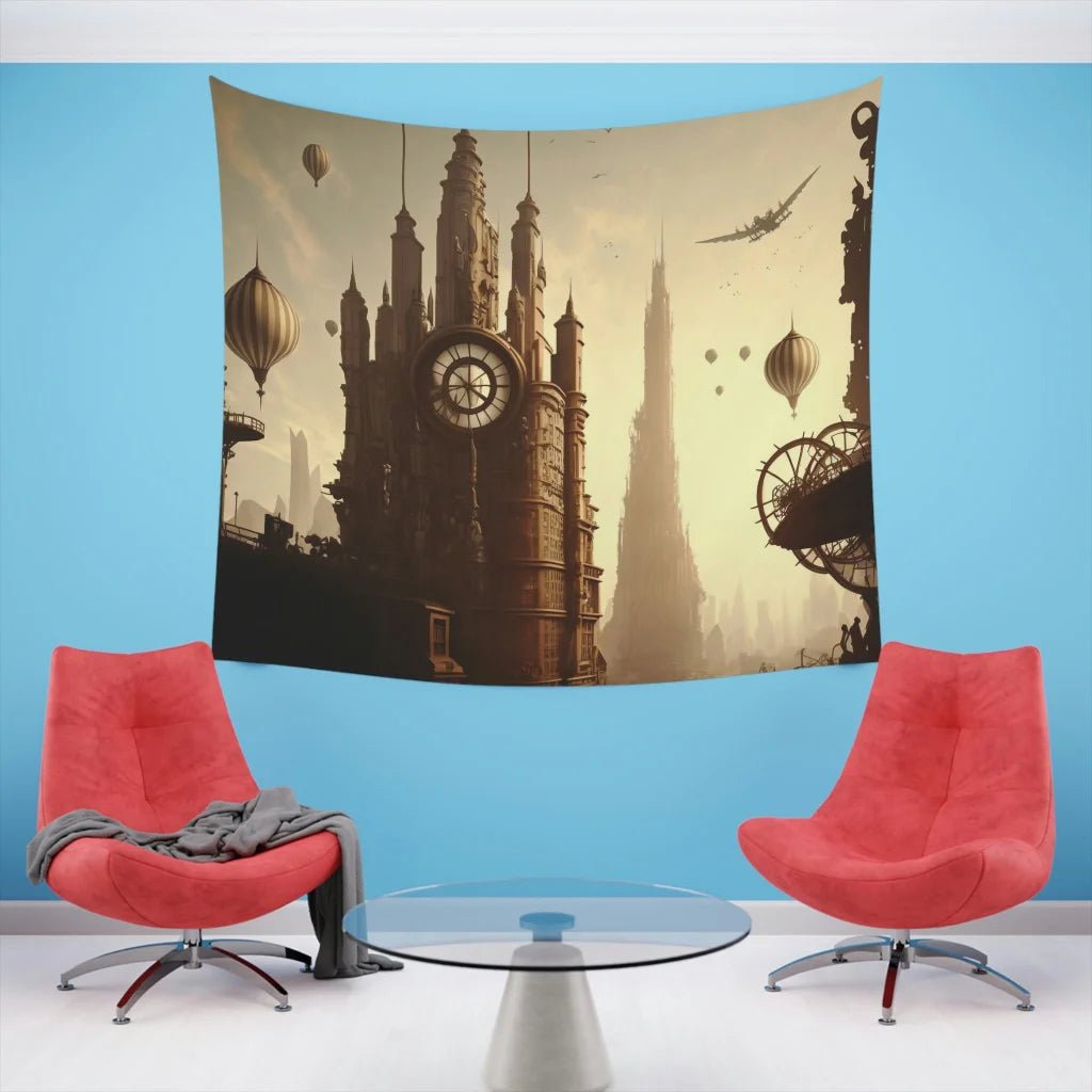 Steampunk Clocktower Tapestry - Age of Innovation - Bind on Equip - 27050246731161532445
