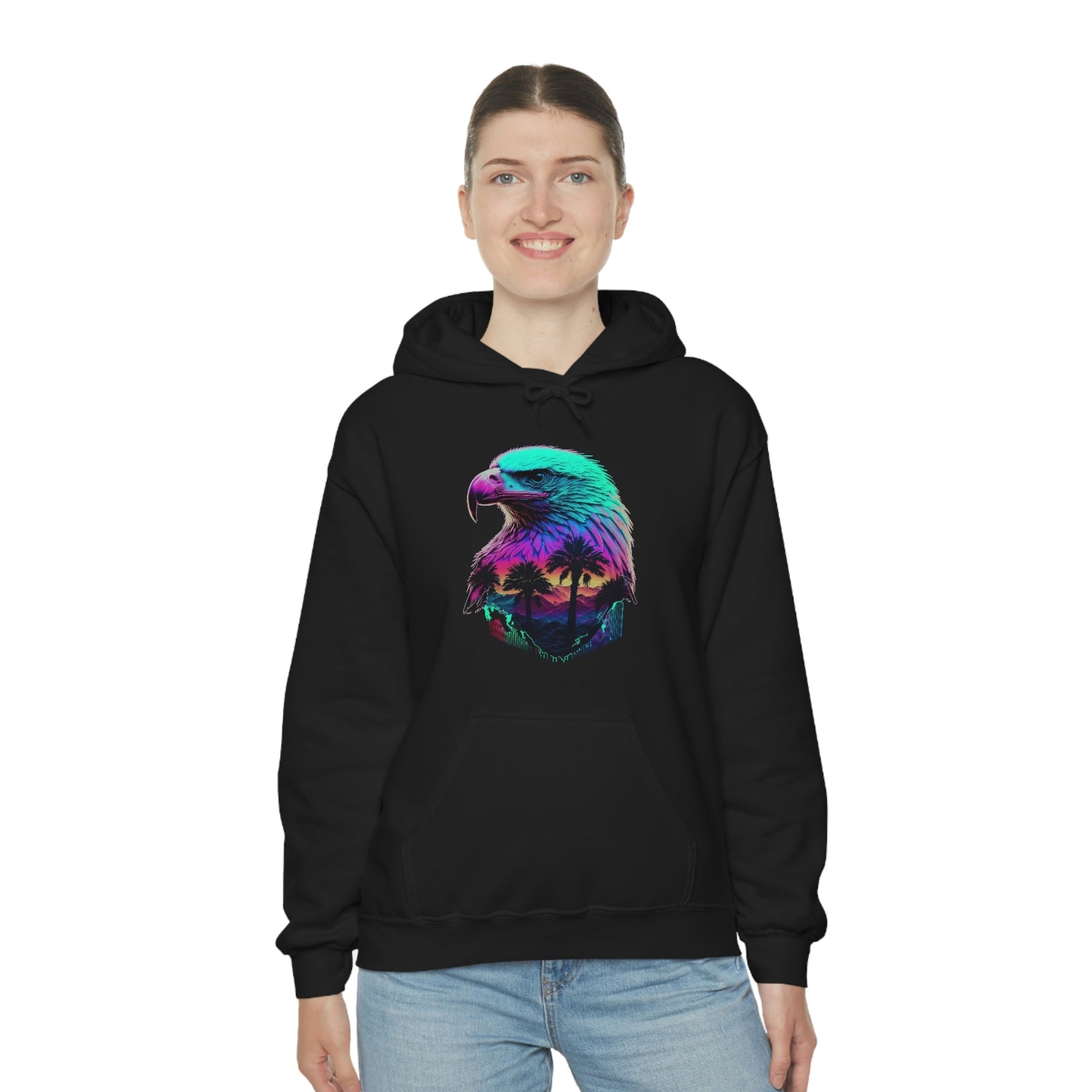 Womens and Mens Patriotic Hoodies - Land of the Vapor, Home of the Wave - Bind on Equip - 19440781292044521688